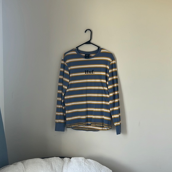 Huf yellow and blue stripped shirt - Picture 1 of 3